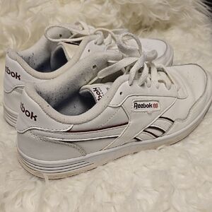 Reebok White and Maroon Sneakers